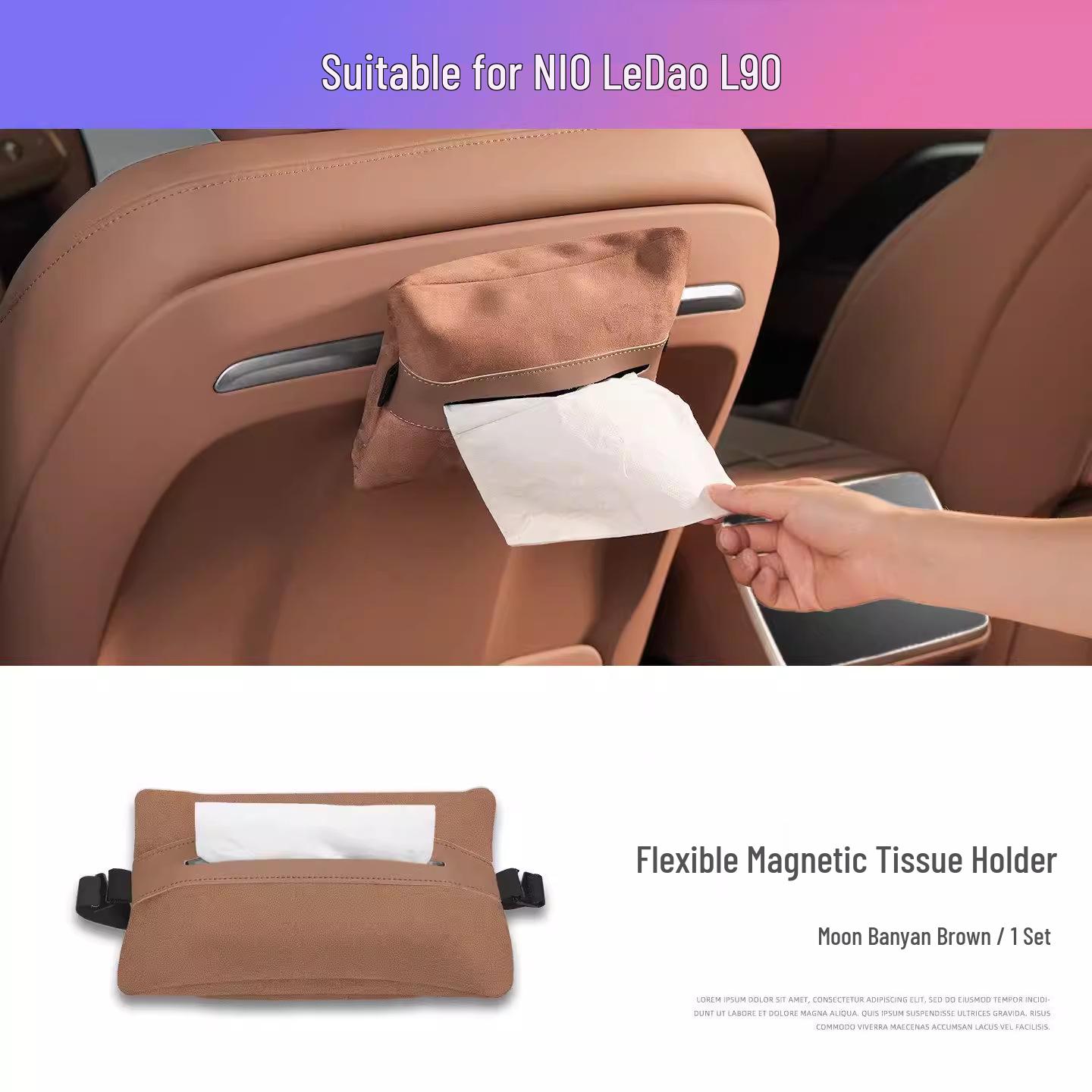 

Lidao L60/L90 Magnetic Hanging Tissue Box Cover for Car Interior Storage