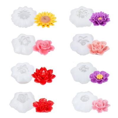 Silikonform für Kunststudios & Geschenkläden 3D-Blumenkerzenform für Bastelarbeiten