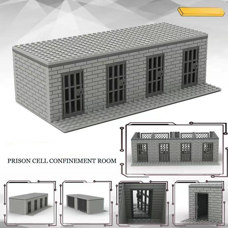 Prison Cell Small Black Room House Prisoner Bad Guy Puzzle Assembly Building Blocks