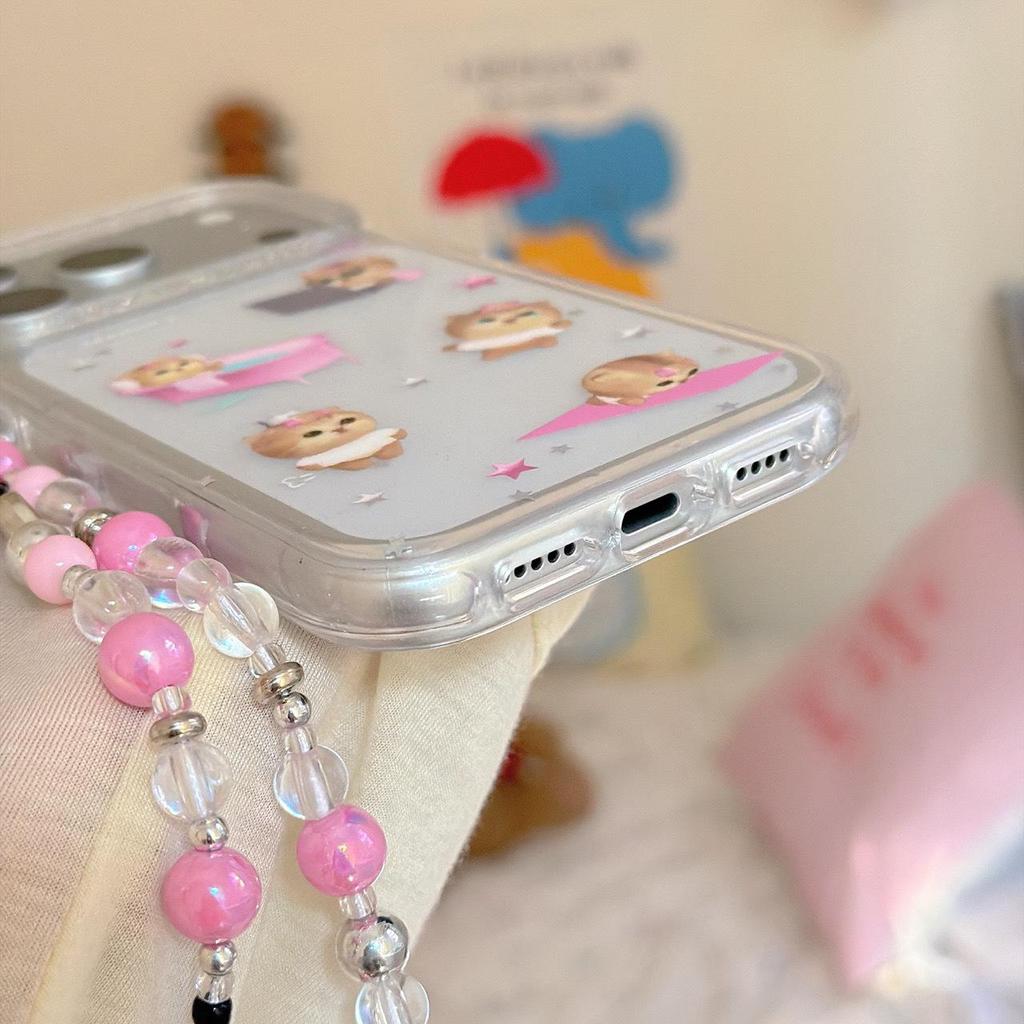 Cute Pink Cat Phone Case for iPhone 16/15p/14/17 Pro Max with Round Edges