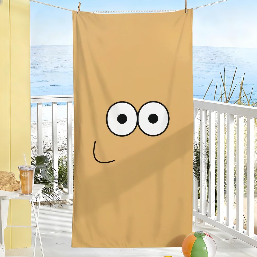 

Game Cute P-Pou Cartoon Towel Soft Pool Gift For Travel Gym Shower Camping Quick Dry Sports Large Beach Towels W30*H60(CM)