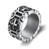 Stainless Steel Punk Style Cross Ring Unisex Gothic Jewelry