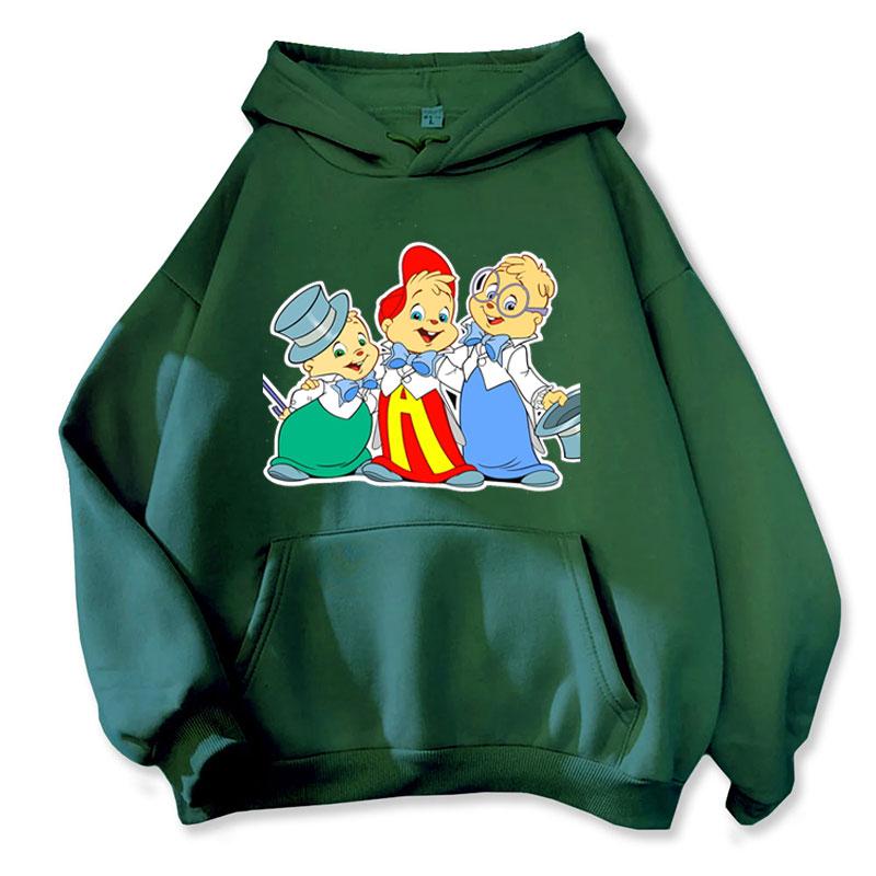 Abbigliamento Sportivo Casual Felpa con Cappuccio da Donna Costume di Halloween Scoiattolo Pullover da Donna Tendenza
