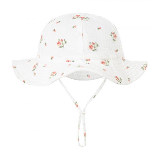 Baby Cotton Basin Hat Baby Cute Printed Fisherman Solid Color Sun Hat Ins Simple Hat 3-12M