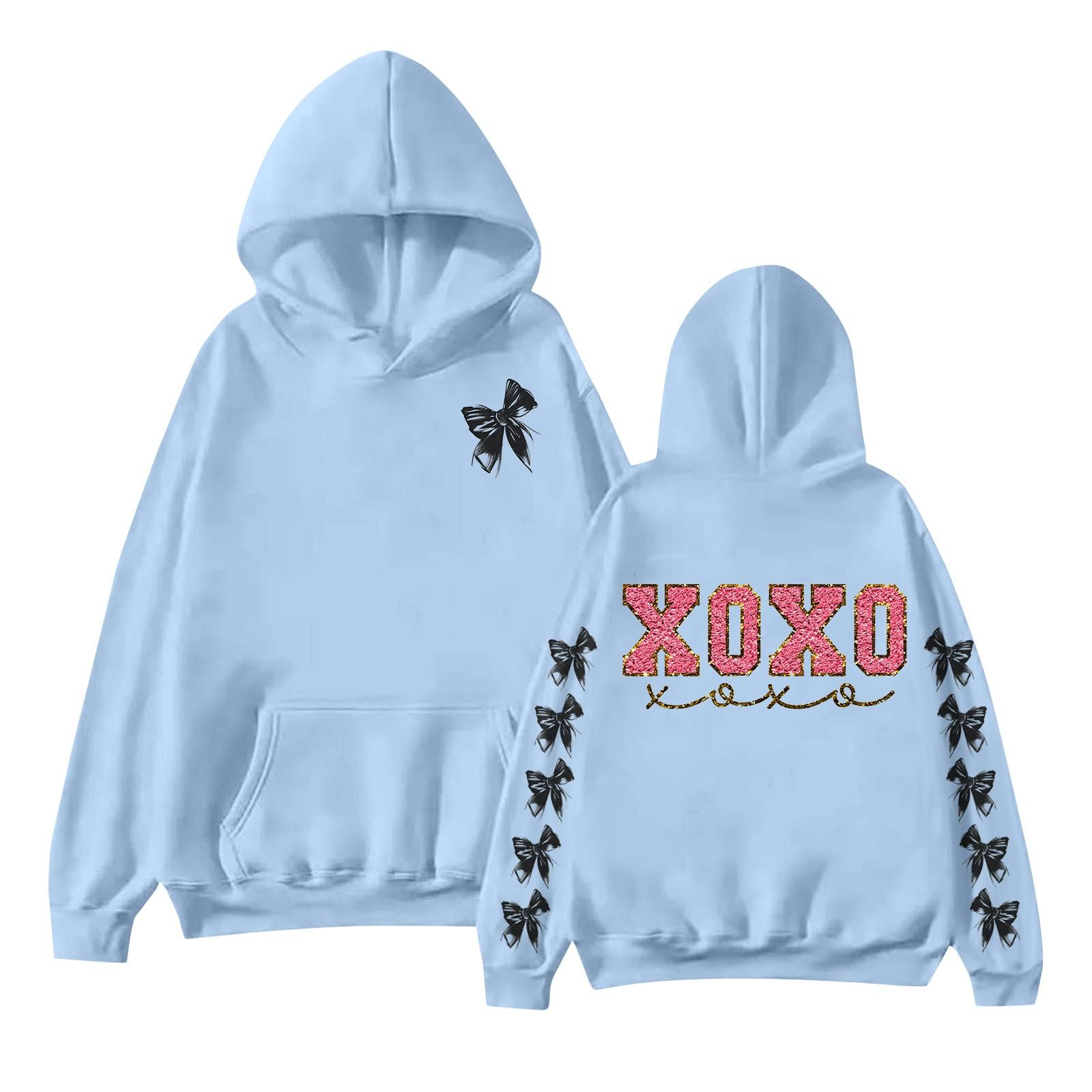 

Женская мода с принтом, длинный рукав, свободная толстовка, верхняя часть, осенняя толстовка с капюшоном XXXL