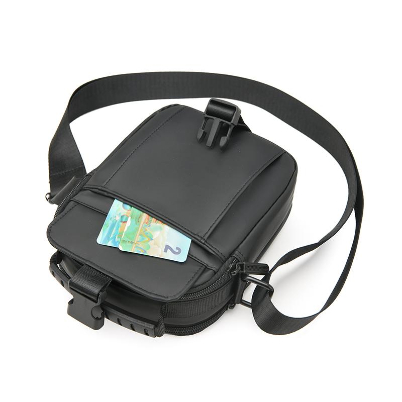 Borsa a tracolla impermeabile da uomo, borsa a tracolla verticale leggera, piccola borsa