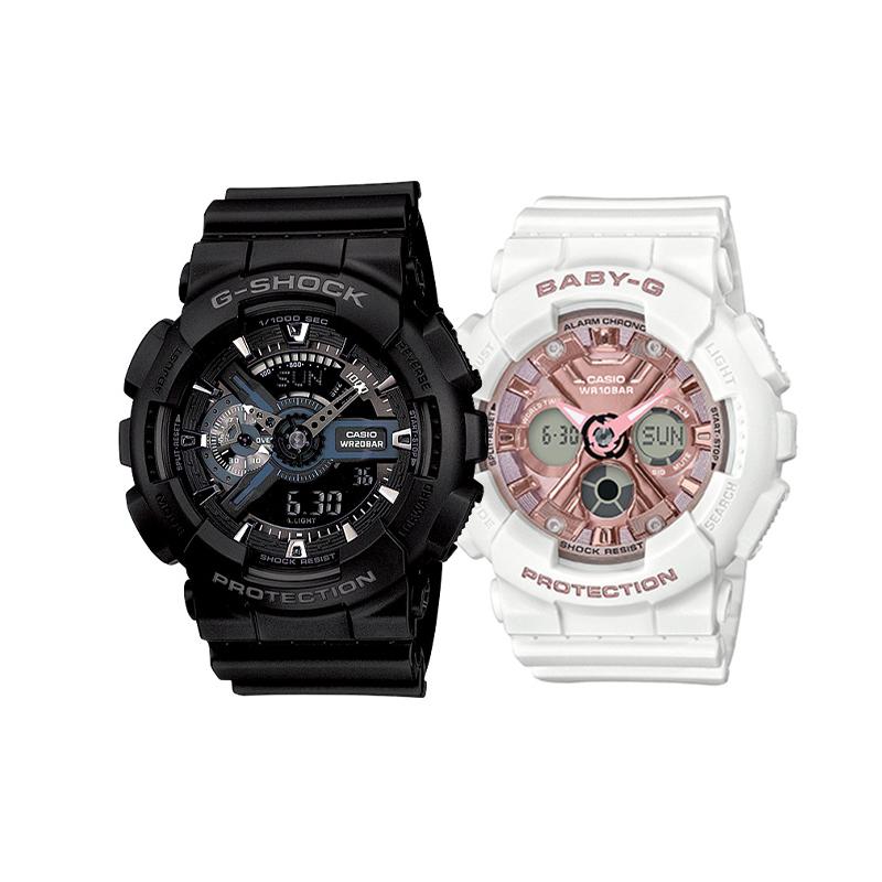 

Casio Watch Series-GABA Black Warrior Dual Display Quartz Movement Resin Strap Japanese and Korean Watch Men and Women Same GA-110-1BDR&BA-130-7A1PRL чёрный