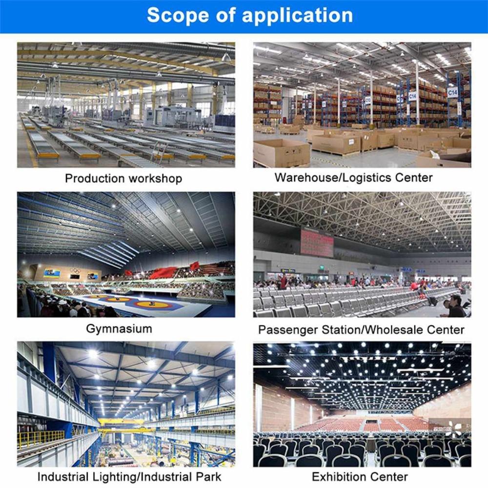 200W 6500K LED High Bay Light High Brightness Industrial Lighting Workshop Warehouse Garage LED Lamp 180-260V