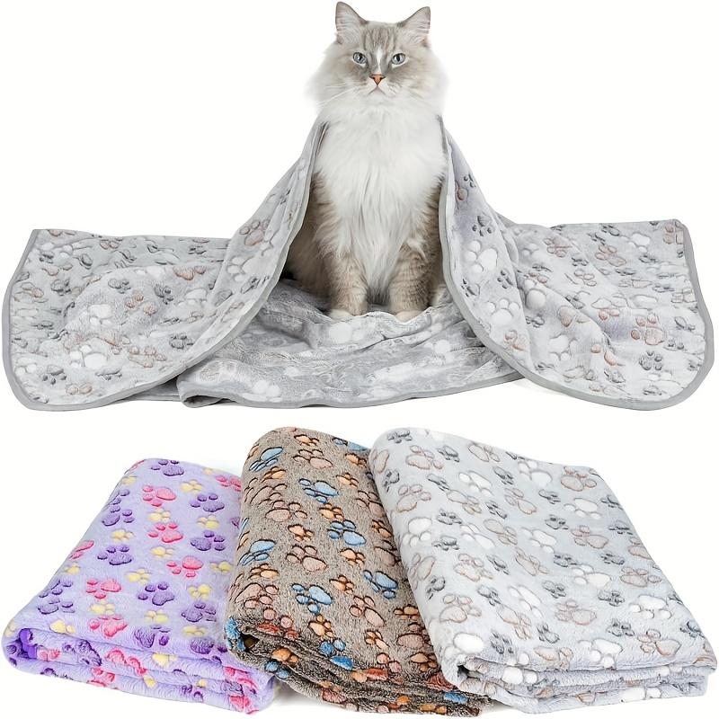 

3pcs/1pc Thickened Pet Blankets with Paw Print & Bone Patterns - Soft Plush Machine Washable Dog Blankets for All Dog Sizes S