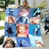 Star Britney Spears Printed Blanket Flannel Warm Blankets Soft And Comfortable Blanket Bed Linings Cubre Cama Birthday Gift