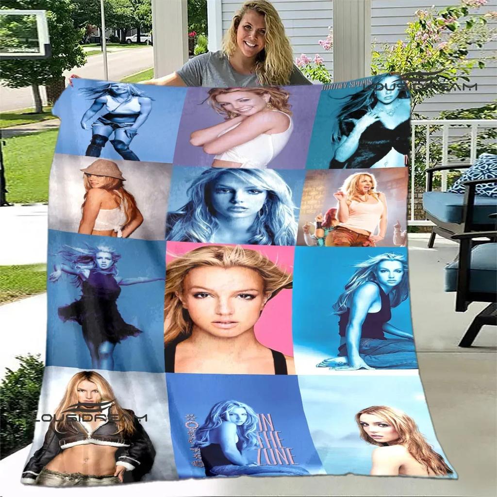 Star Britney Spears Printed Blanket Flannel Warm Blankets Soft And Comfortable Blanket Bed Linings Cubre Cama Birthday Gift