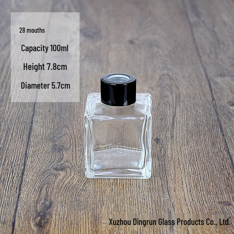 Transparent Glass Aroma Diffuser Bottle with Rattan Sticks - Available in 50ml, 100ml, 150ml, 200ml for Essential Oils