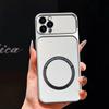 Upgraded Big Lens Protection Case for iPhone 16 ProMax,15 Pro,14 Pro,13 Pro Luxury Leather Casing with Magnetic Ring