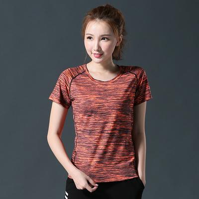 Comfortable Ice Silk T-shirt Women Summer Short Sleeve T-shirts Slippery Material Ladies Training Mesh Quick Drying Tops