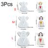 1Pc Silicone DIY Plaster Mold Pendant Hanging Ornament Dot Christmas Tree Heart Faceless Angel