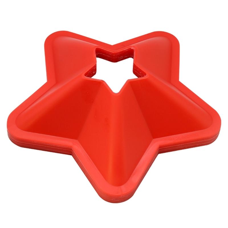 50Pcs Star Shape Soccer Disc Cones Agility Soccer Cones Sign Plate for Football, Basketball Sports Training Accessories
