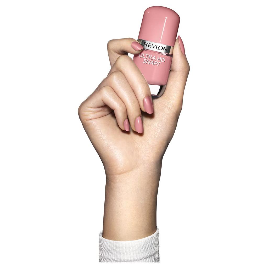 Revlon Ultra HD 027 Sink Pink Quick Dry Quick Dry Highly Pigmented No Base or Top Coat Nail Color Nail Polish REVLON 8ml Snap! Required!