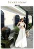 White tube top skirt set female hottie low waist long dress vacation two-piece dress