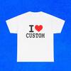 Gepersonaliseerd I HEART T-shirt | Custom I HEART Tekst Tee | Grappig Meme Shirt | Gepersonaliseerd Naam Cadeau | Unisex T-shirt