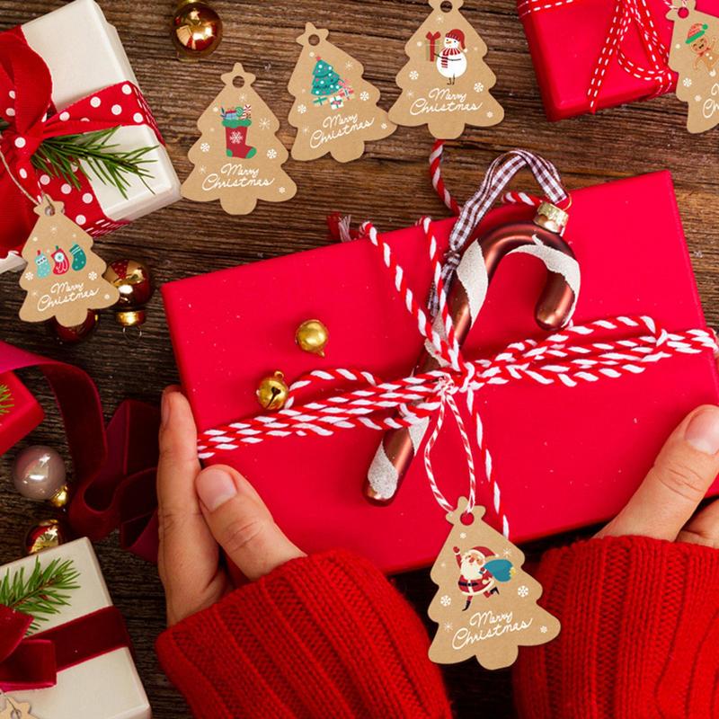 Christmas Tree Ornaments Set Cartoon Decorative Holiday Labels Portable Hangable Decoration Cute Ornaments Set For Home Work