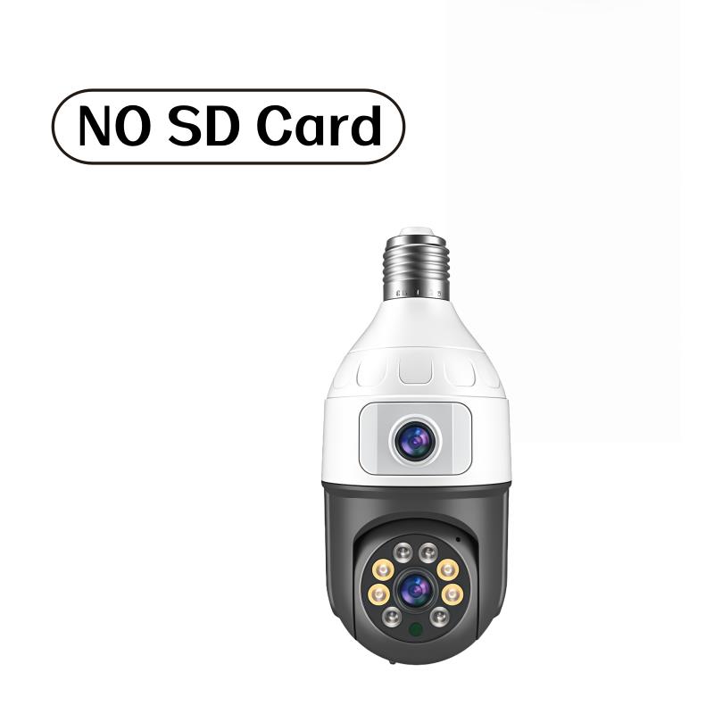 4MP Bulb E27 Dual Lens 360 Indoor Baby Surveillance Camera Home Smart Ip CCTV Night Vision Video Onvif Wifi Monitor Camera Icsee 7