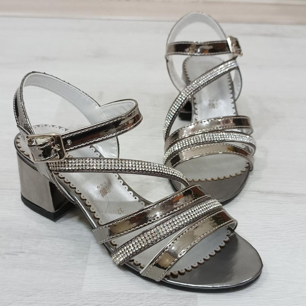 Купить Fiyra 9004 Platinum Stone Girls Вечернее платье Сандалии Туфли ...