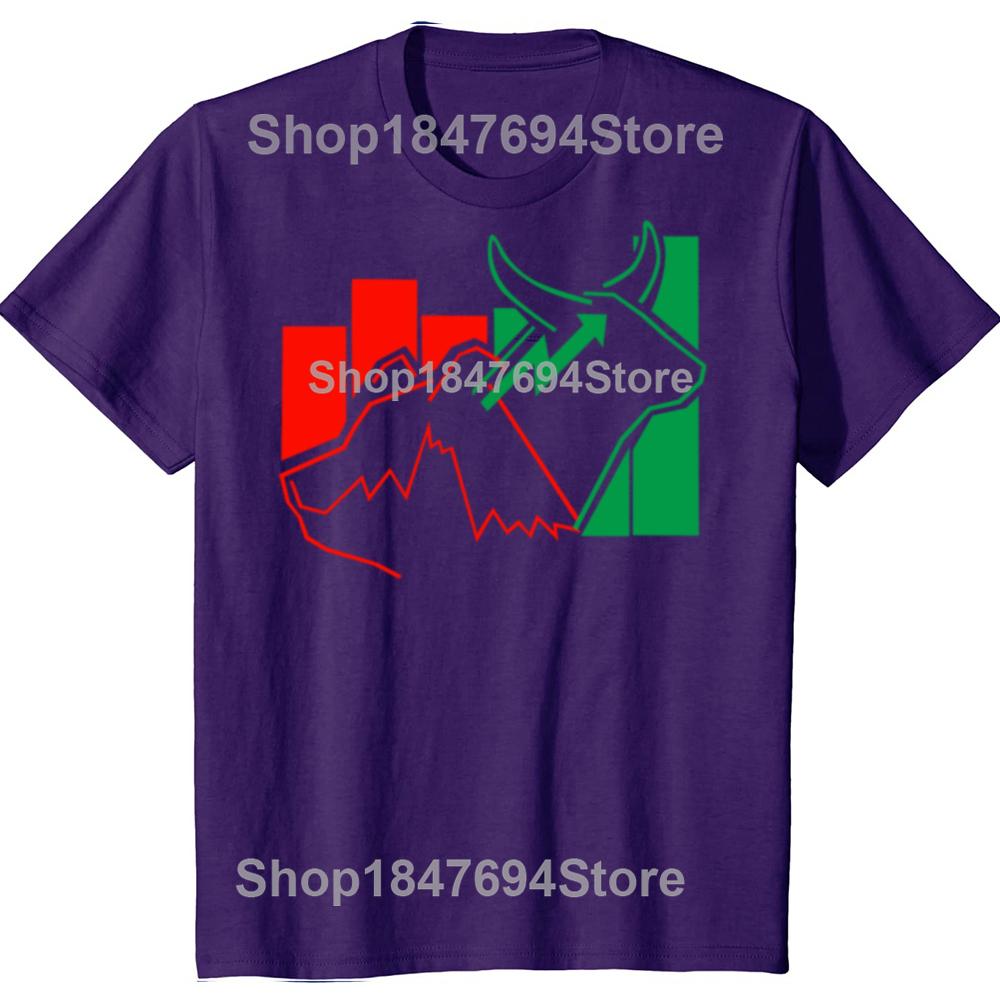 

Bull and Bear Market Passive Income with Stocks Investor T Shirts Streetwear Short Sleeve Birthday Gifts T-shirt Mens Clothing XL