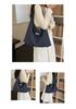 Women's Large Capacity Polka Dot Canvas Tote - Korean Style Commute and School Shoulder Bag