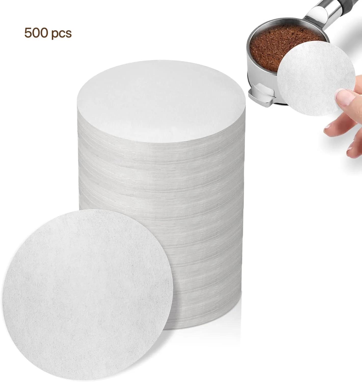 

500 шт. Фильтр из кофейной бумаги 58 мм, неотбеленный эспрессо, фильтр-шайба, сетка, бумажный портафильтр, совместимый с Breville Barista, Mr