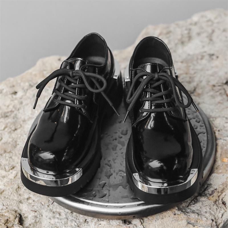 Big Head Derby-Schuhe für Herren, Nische, Sommer, Höhe erhöhen, lässige Lederschuhe, britischer Stil, Martin-Schuhe, Low Top 2304-J