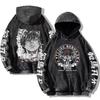 Baki Hanma Anime Print Hooded Men Women Vintage Trendy Hoodies Plus Size Washed Cotton Sweatshirt Harajuku Unisex Streetwear