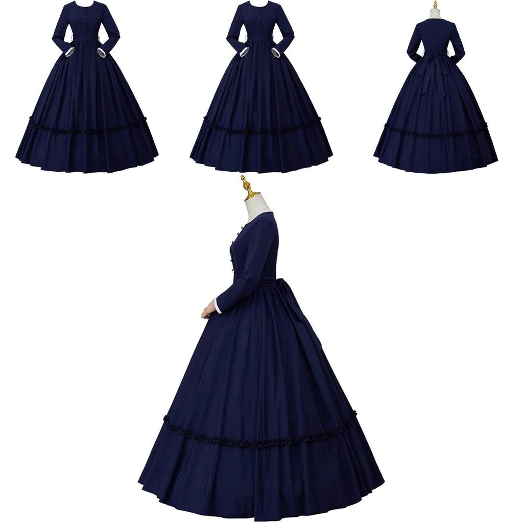 Dickensian Vintage Dress For Women With Spandex Blend Functionality Stage Wear