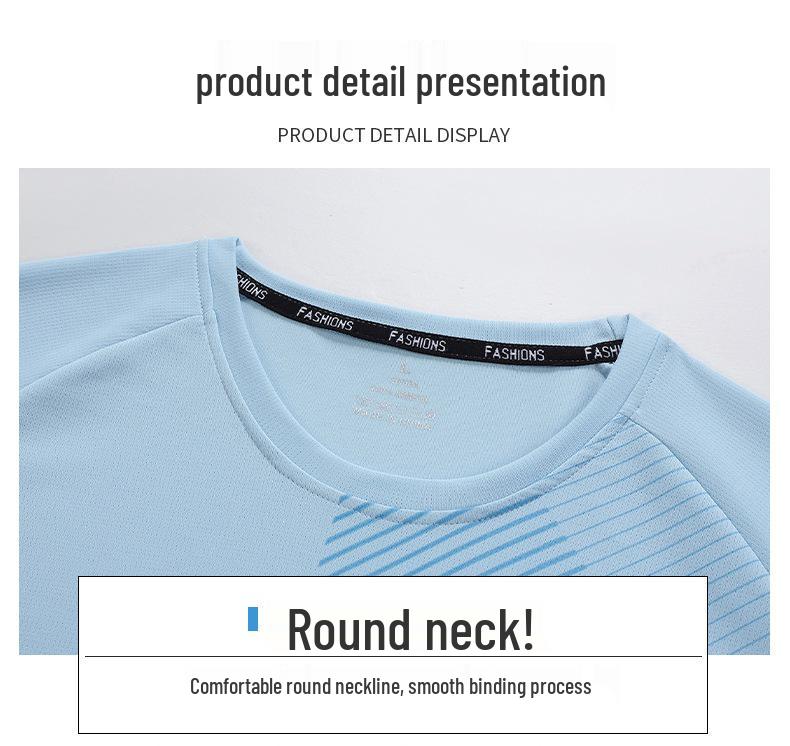 Men's Quick-Drying Ice Silk Sports Set: Short Sleeve T-shirt and Shorts