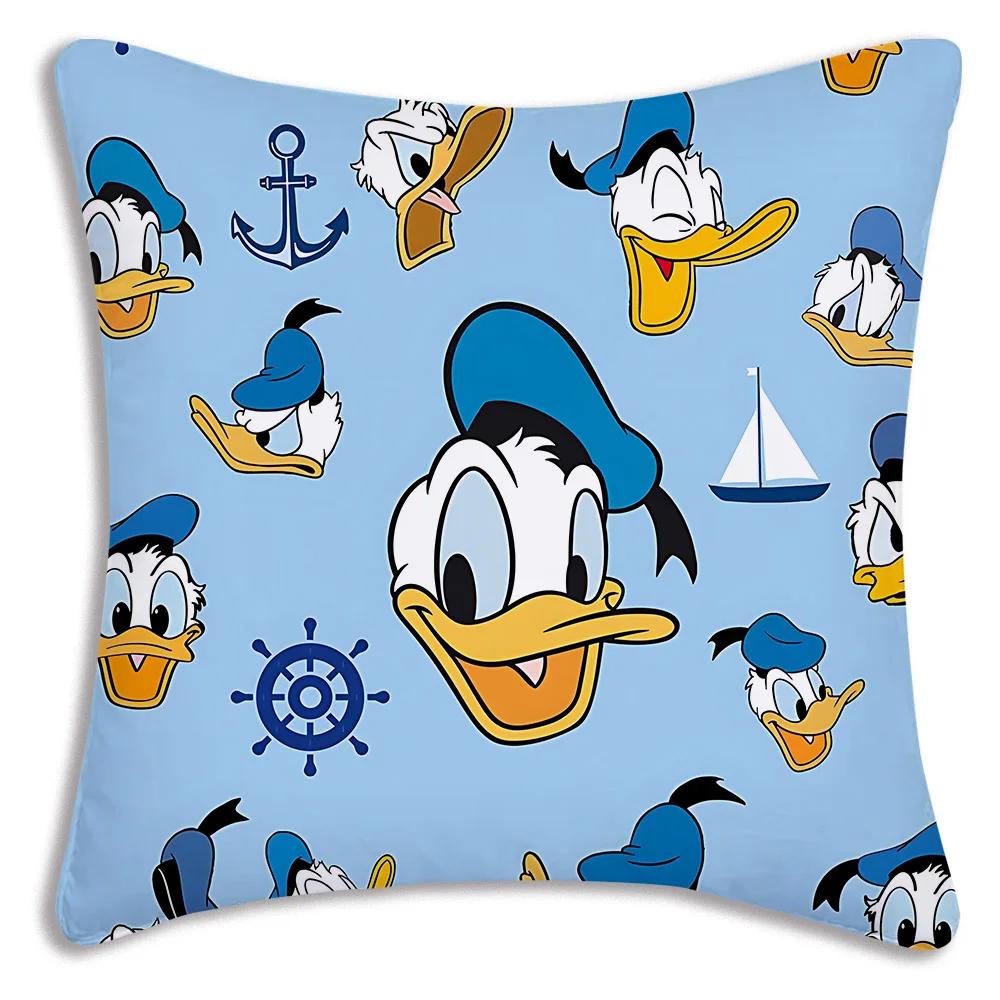 Hot Cartoon Anime Donalds Ducks Pillow Covers Cartoon Sofa Decorative Home Printing  Cute Cushion Cover