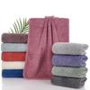 Soft Texture Coral Velvet Bath Towel High Water Absorption Non Fading Thickened Bath Towel Striped Pattern Large Bath Towel