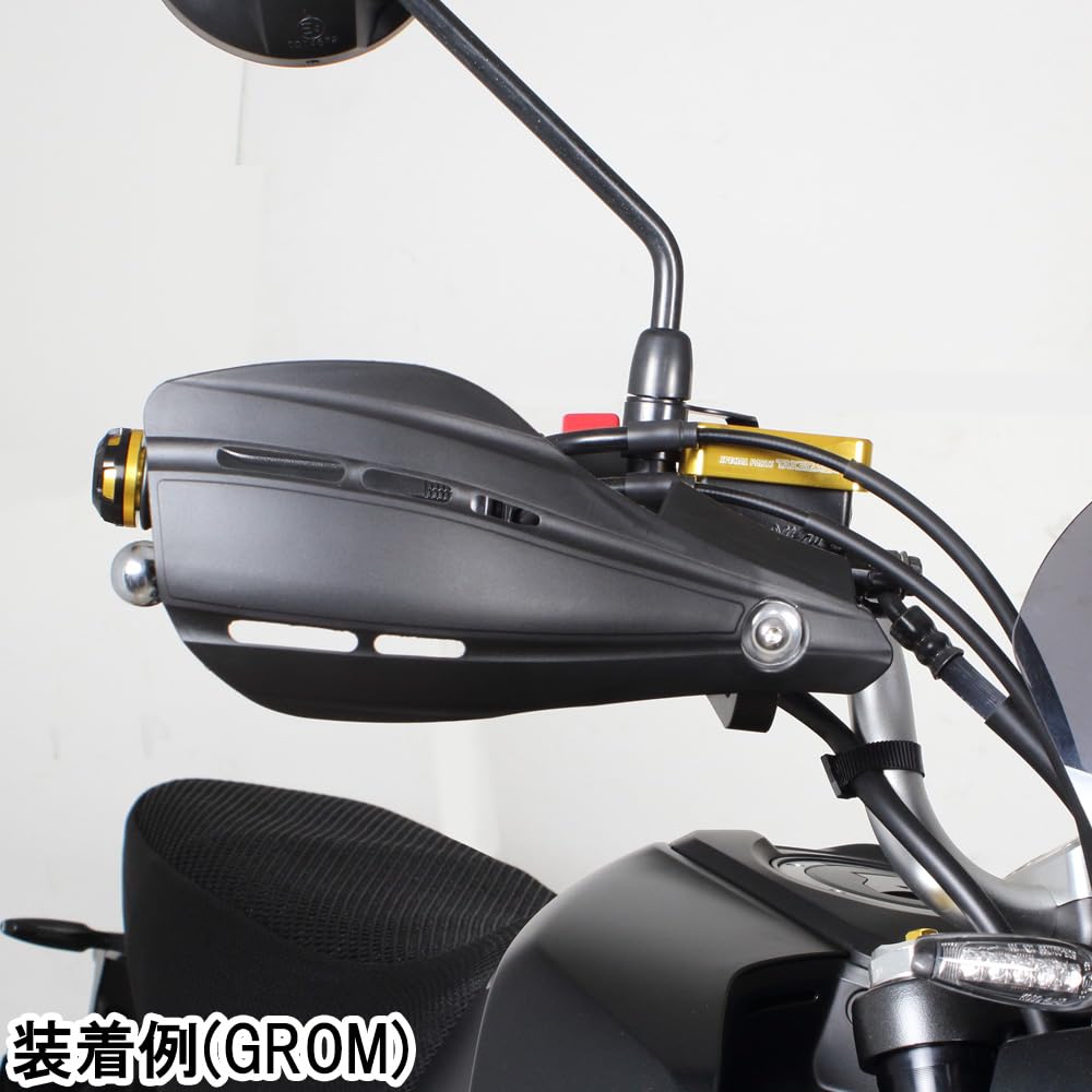 SP Takegawa Knuckle Guard (Matte Black) for GROM (JC92), CB125R (JC91), and CL250/500