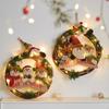 30Cm Christmas Santa Snowman Reindeer Flannel Wreath Festival Holiday Office Decors