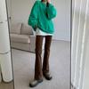 Women's American Retro Brown High-Waist Flared Jeans - Fall 2023 Trend