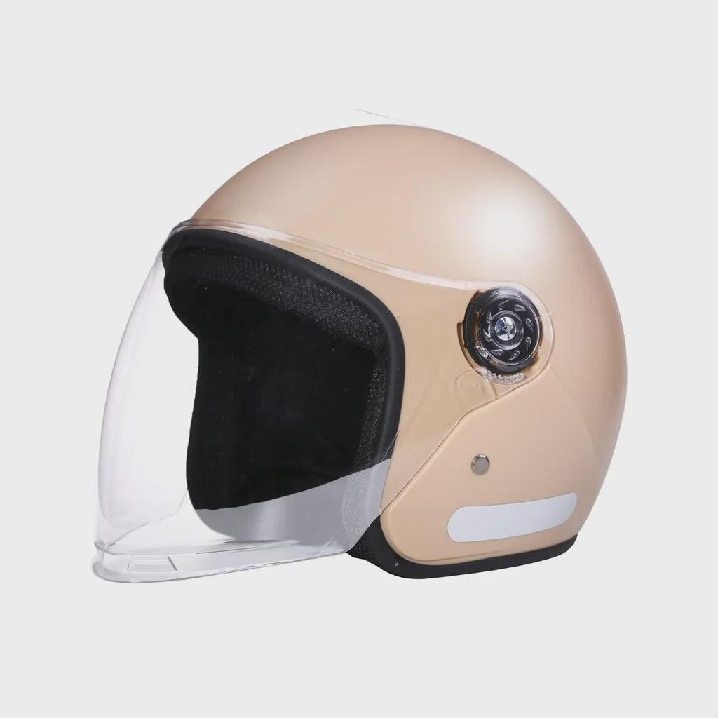 "3C Certified Motorcycle Helmet - Unisex, All-Season, Winter Warm, Half Helmet"