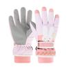 Girls' Cartoon Cotton Gloves Refer To The Pink Outdoor Ski Gloves for Primary School Students To Ride Bikes and Keep Warm In Winter