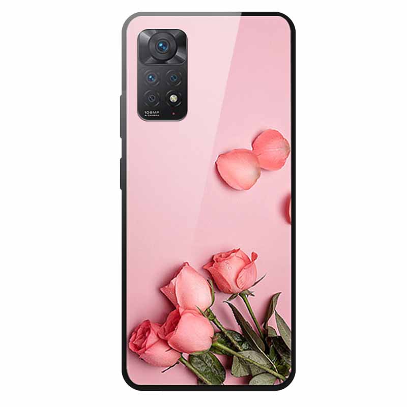 Tempered Glass Case For Xiaomi Redmi Note 12 Pro 4G Case Hard Glass Back Cover For Redmi Note 12 Pro 4G Phone Case Soft Bumper