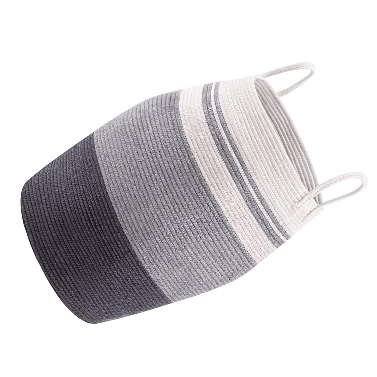 

Корзина для белья, высокая хлопковая корзина для хранения, плетеная веревка, корзина для грязной одежды, игрушки 39x49x65cm