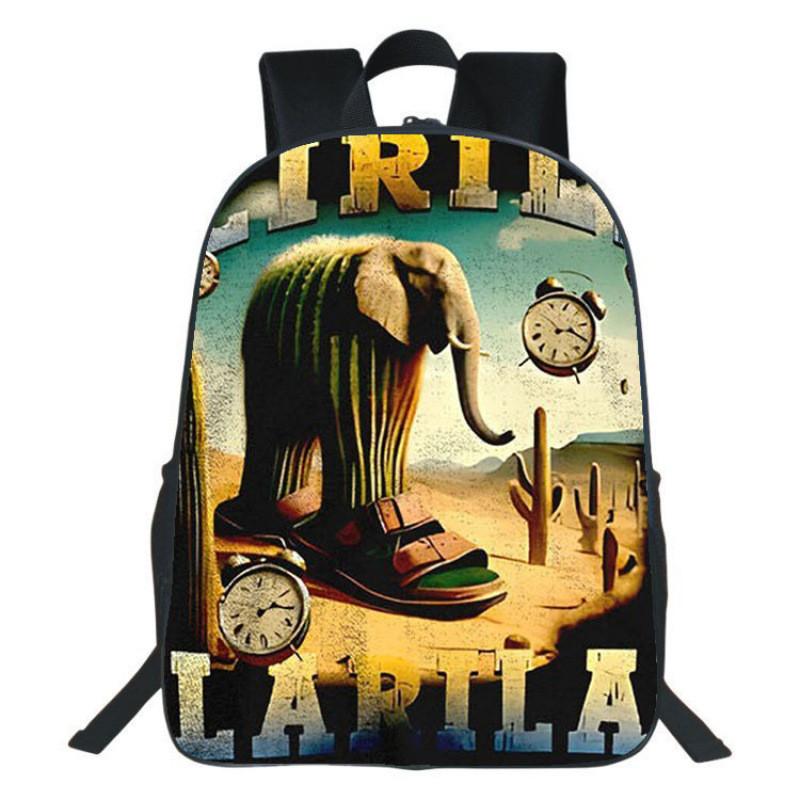 Backpack With Printed Cartoon Design For School Students