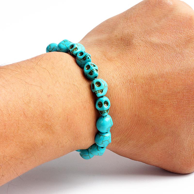 Bohemian Turquoises Beads Bracelets for Women Reiki Nature Stone Cube Cylinder Irregular Bracelets Healing Healthcare Jewelry