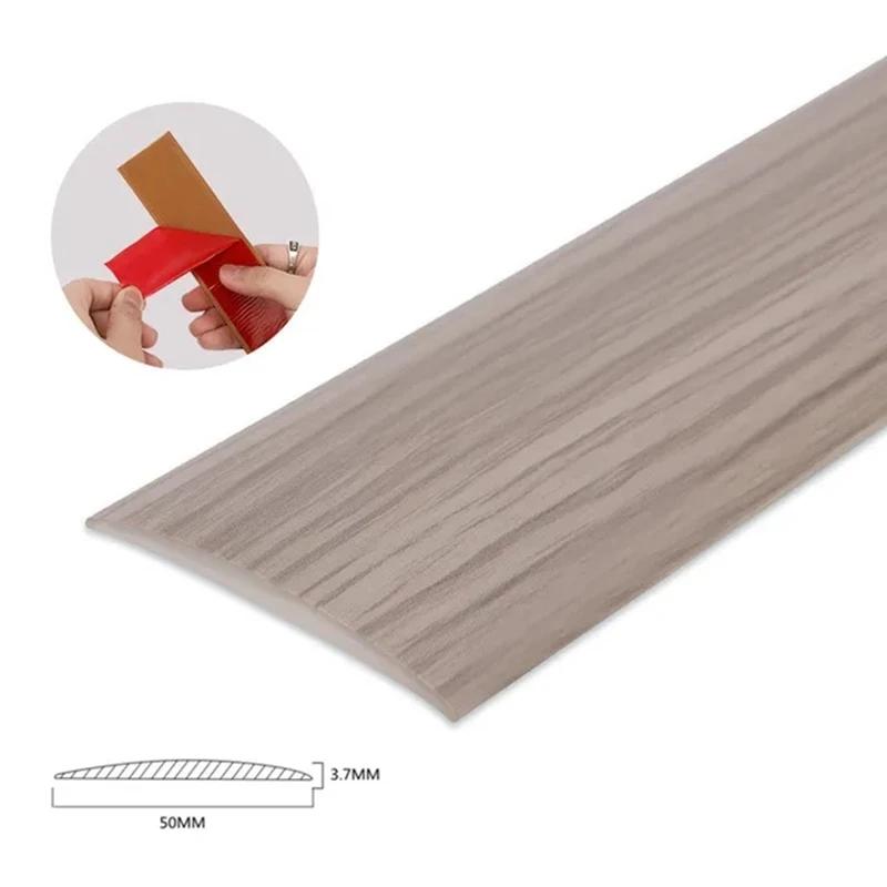 5cm PVC Wood Floor Transition Strip Edge Closing Strip Self-adhesive Seam Strip Flat Buckle Dge Pressing Threshold Strip