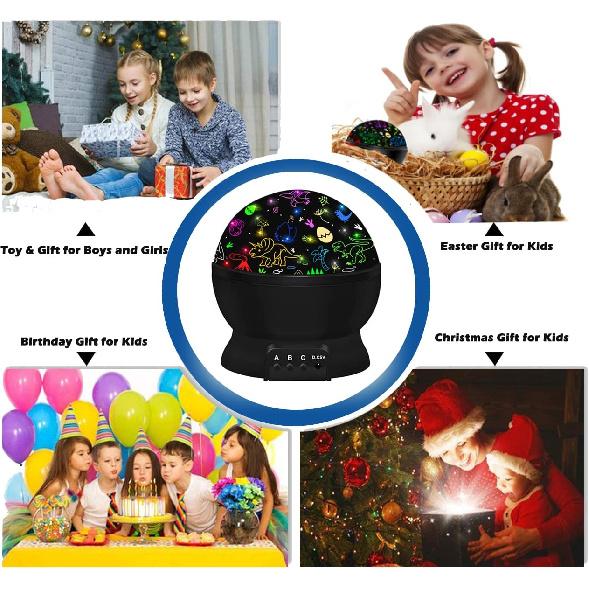 Dinosaur Toys for Kids 3-5,Dino Projection Kids Toys for 3-8 Year Olds Boys Dino Toys for Kids for 5-7, Dinosaur Night Light Christmas Stocking
