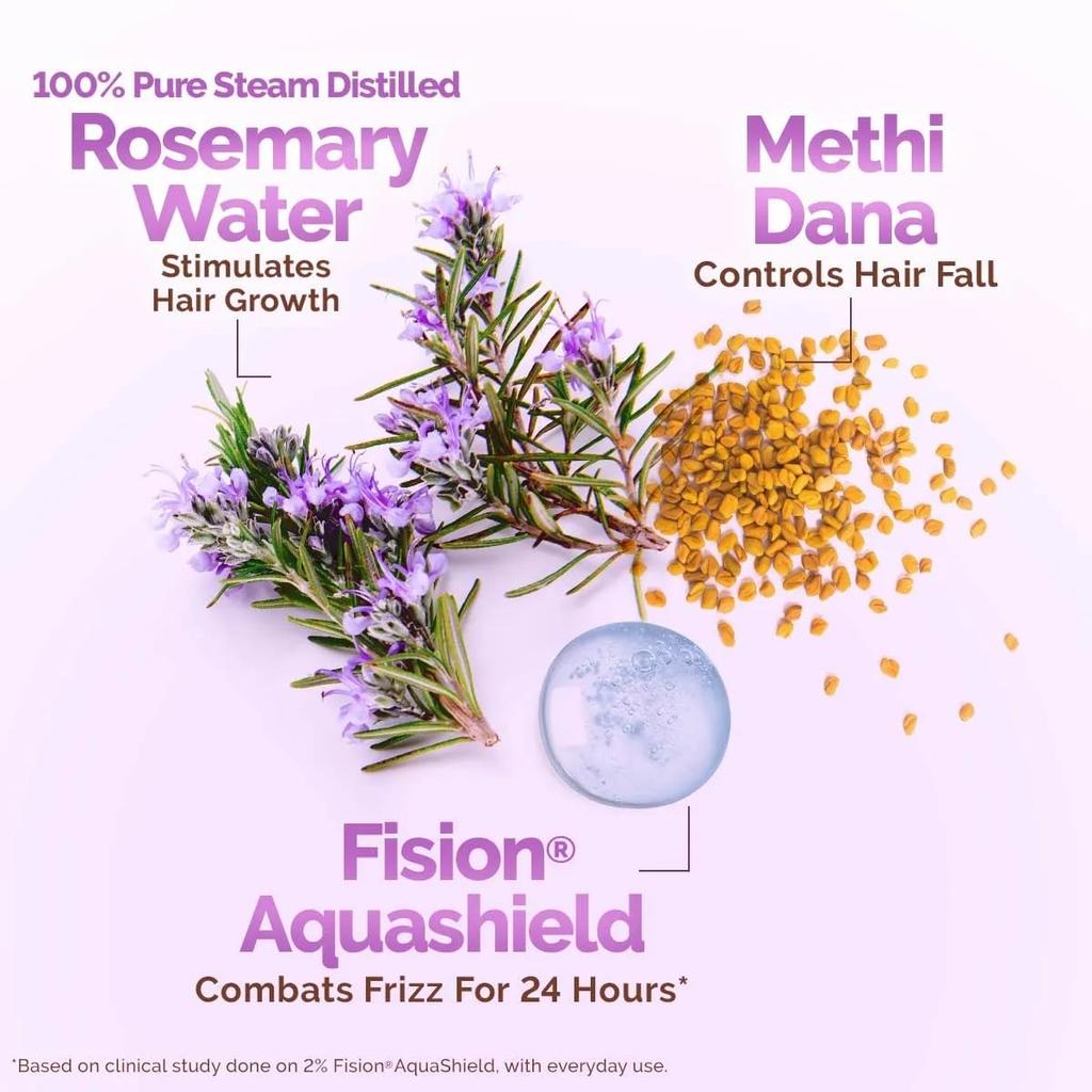 Mamaearth Rosemary Water Anti-Hair Fall Spray With Methi Dana For Stronger Denser Hair 200 ml With 24H Frizz Control Smooth Shine