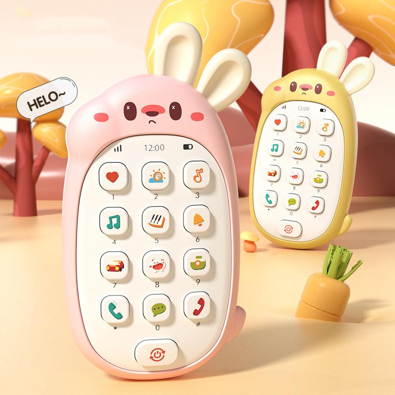Children'S Rabbit Toys Mobile Phones Baby Chewable Puzzle Multifunctional Music Phone Male And Female Without Battery