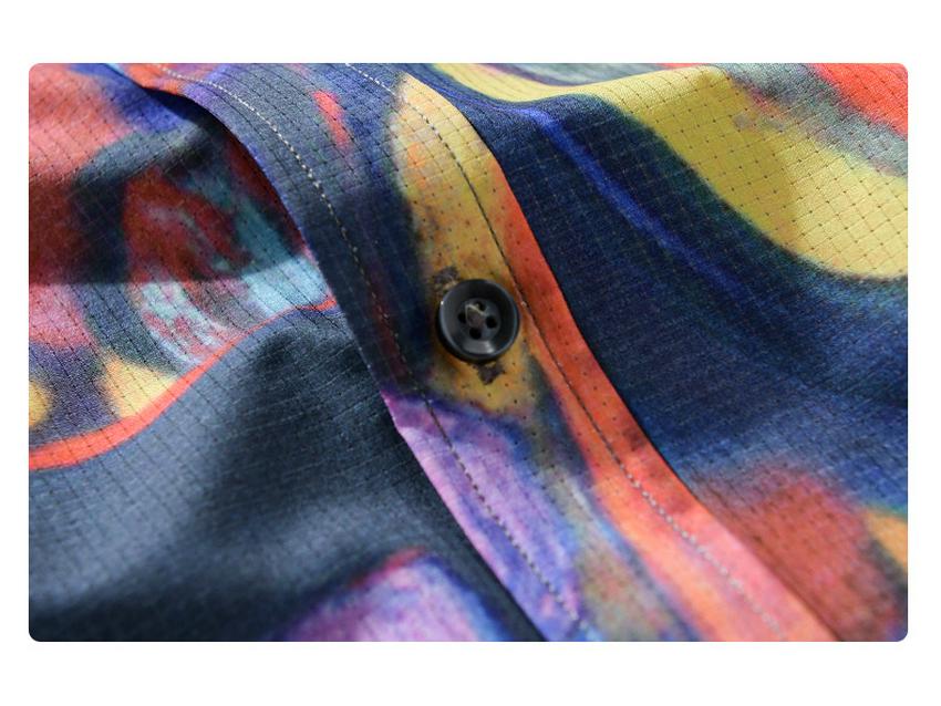 Men's Trendy Design Print Short Sleeve Beach Shirt - Comfortable, Breathable, Youth Casual Style