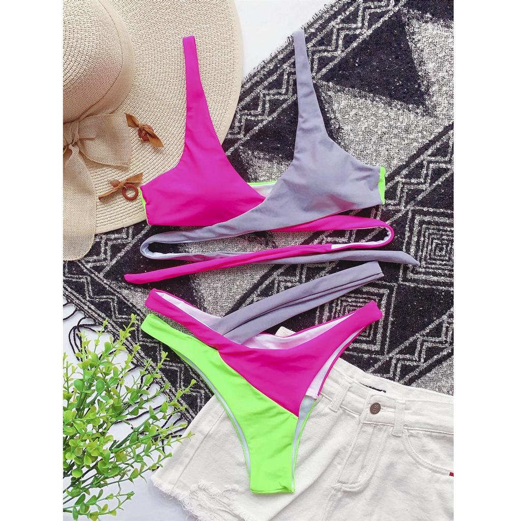 Push Up Bikini Sexy Bikini Set High Waist Women Swimwear Patchwork Swimsuit Female Brazilian Biquini Bathing Suit Swimming Suits